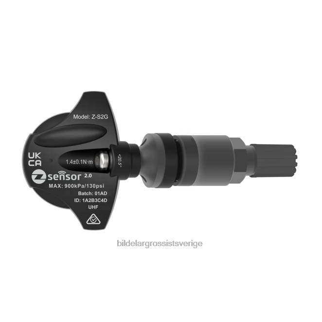Bildelar Grossist Sverige HV84F1391 holden oe utbyte tpms sensor - oe p/n 95712232, 13598773 frekv 433mhz metallventilskaft - mörkgrå