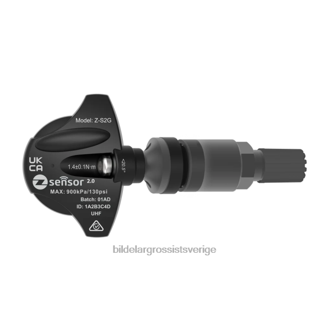 Bildelar Örebro HV84F2495 chrysler oe utbyte tpms sensor - oe p/n 56053031ad frekv 433mhz metallventilskaft - mörkgrå
